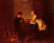 菲利克斯 施莱辛格 : Children Playing With A Guitar